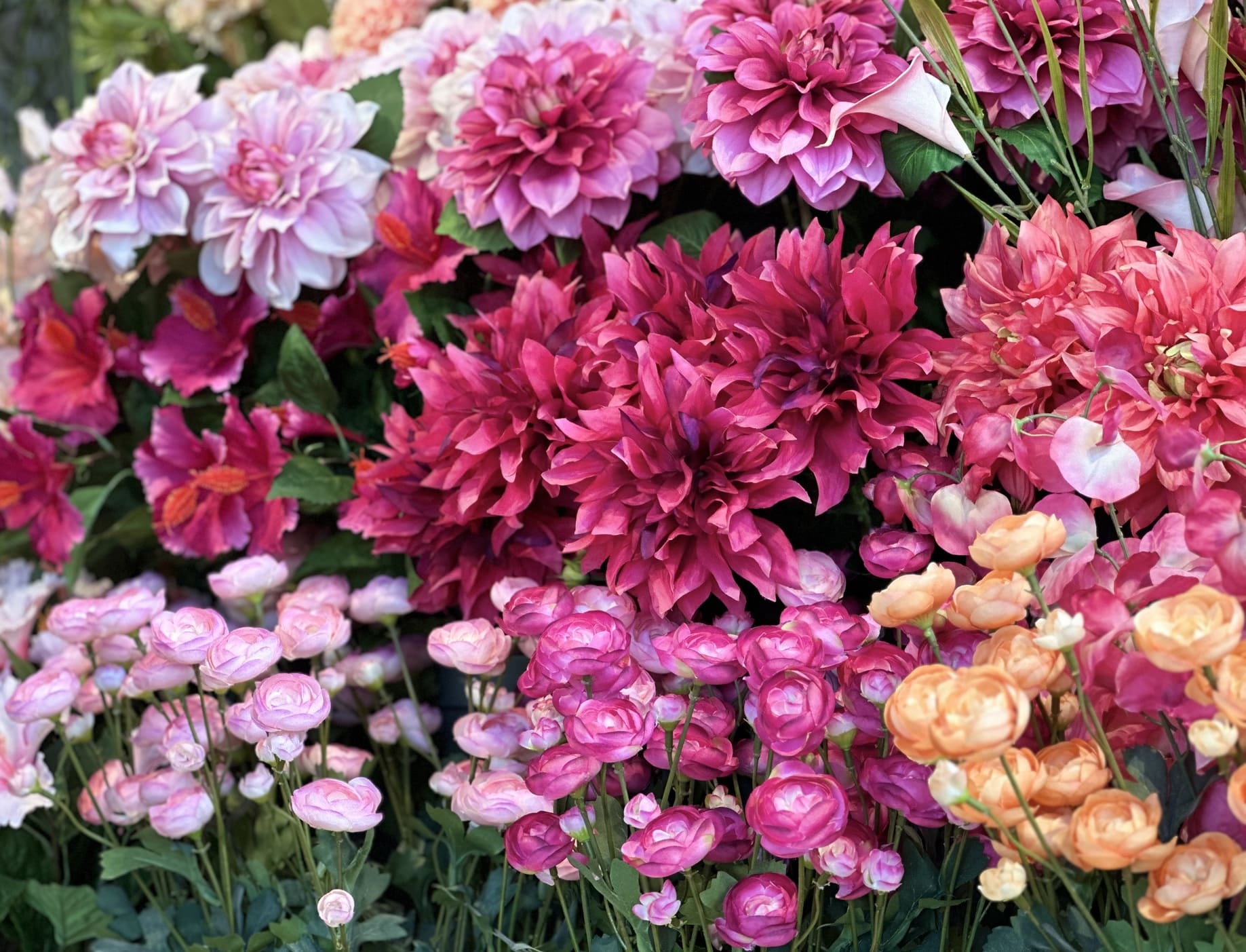 Zijden bloemen veldboeket