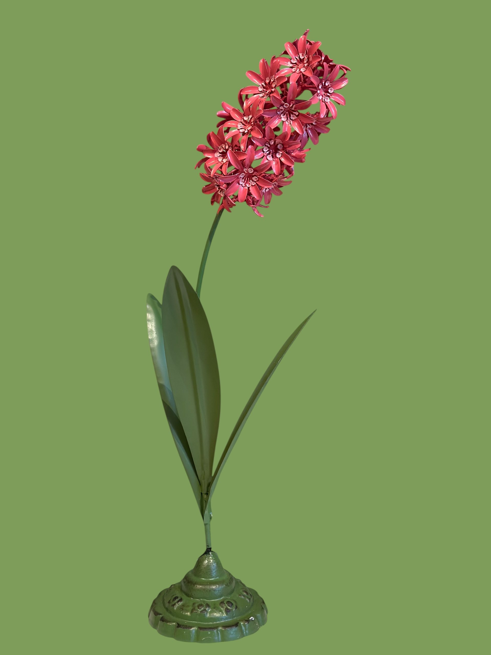 Metalen bloem Dark Pink