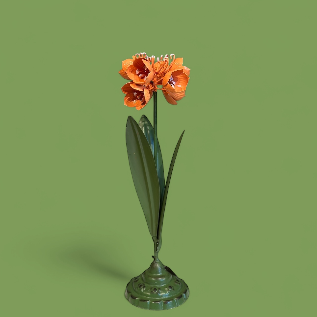 Metalen bloem Orange