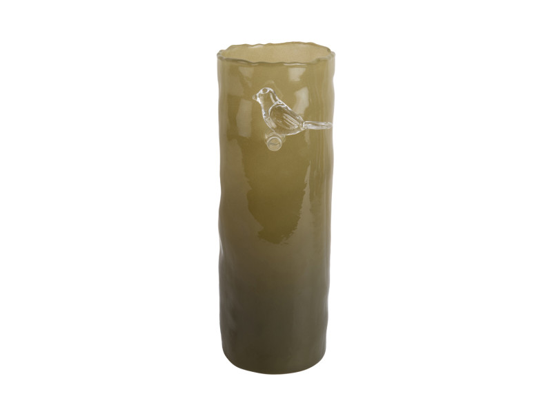 Bird Vaas Army Green Glass (2maten) - Afbeelding 3