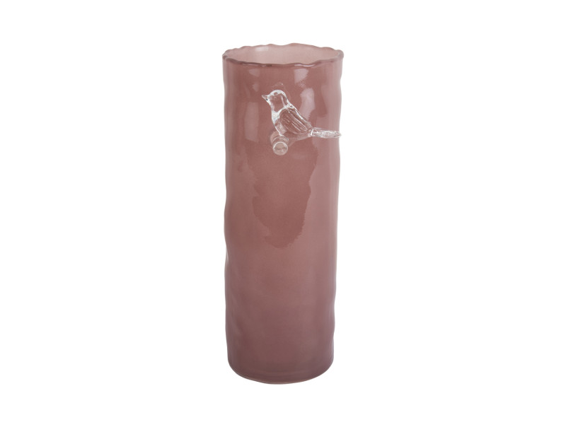 Bird Vaas Pink Glass (2maten) - Afbeelding 3
