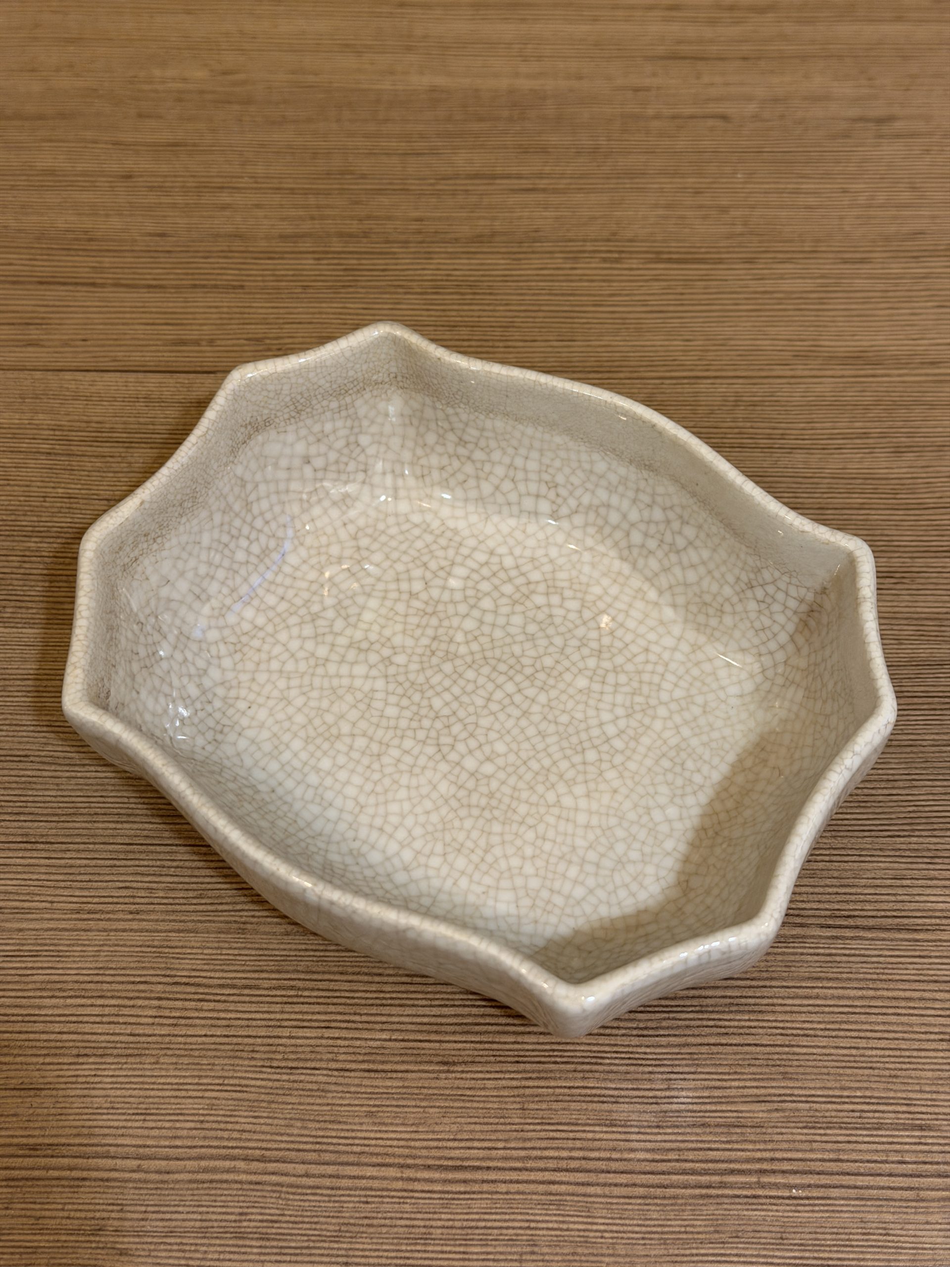 Porseleinen opbergdoosje crackle messing libelle - Afbeelding 4