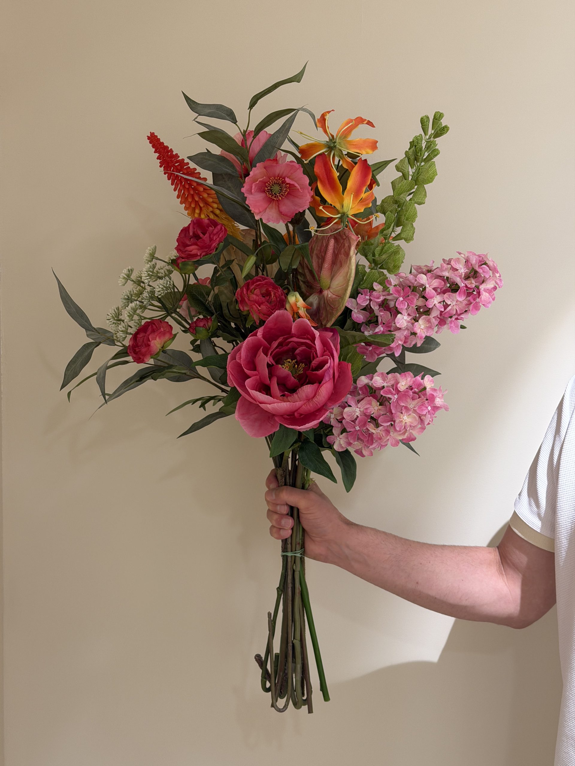 Zijden Boeket Peony - Afbeelding 3