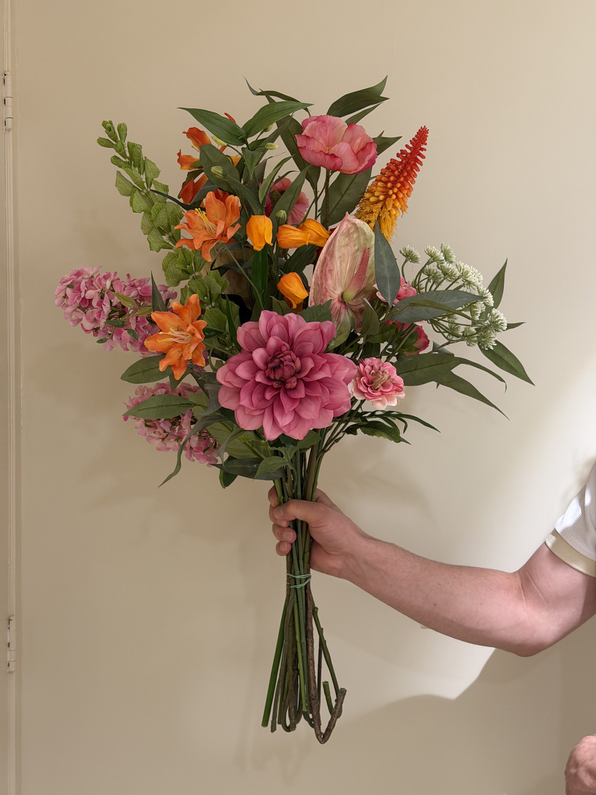 Zijden Boeket Peony - Afbeelding 4
