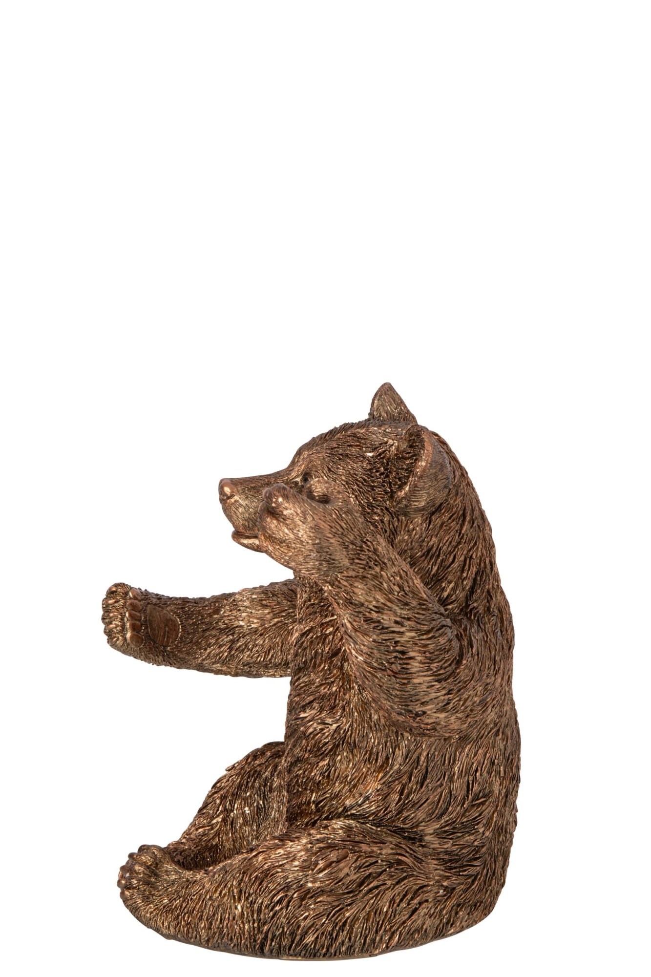 Bear Bottle Of Wine Resin Copper