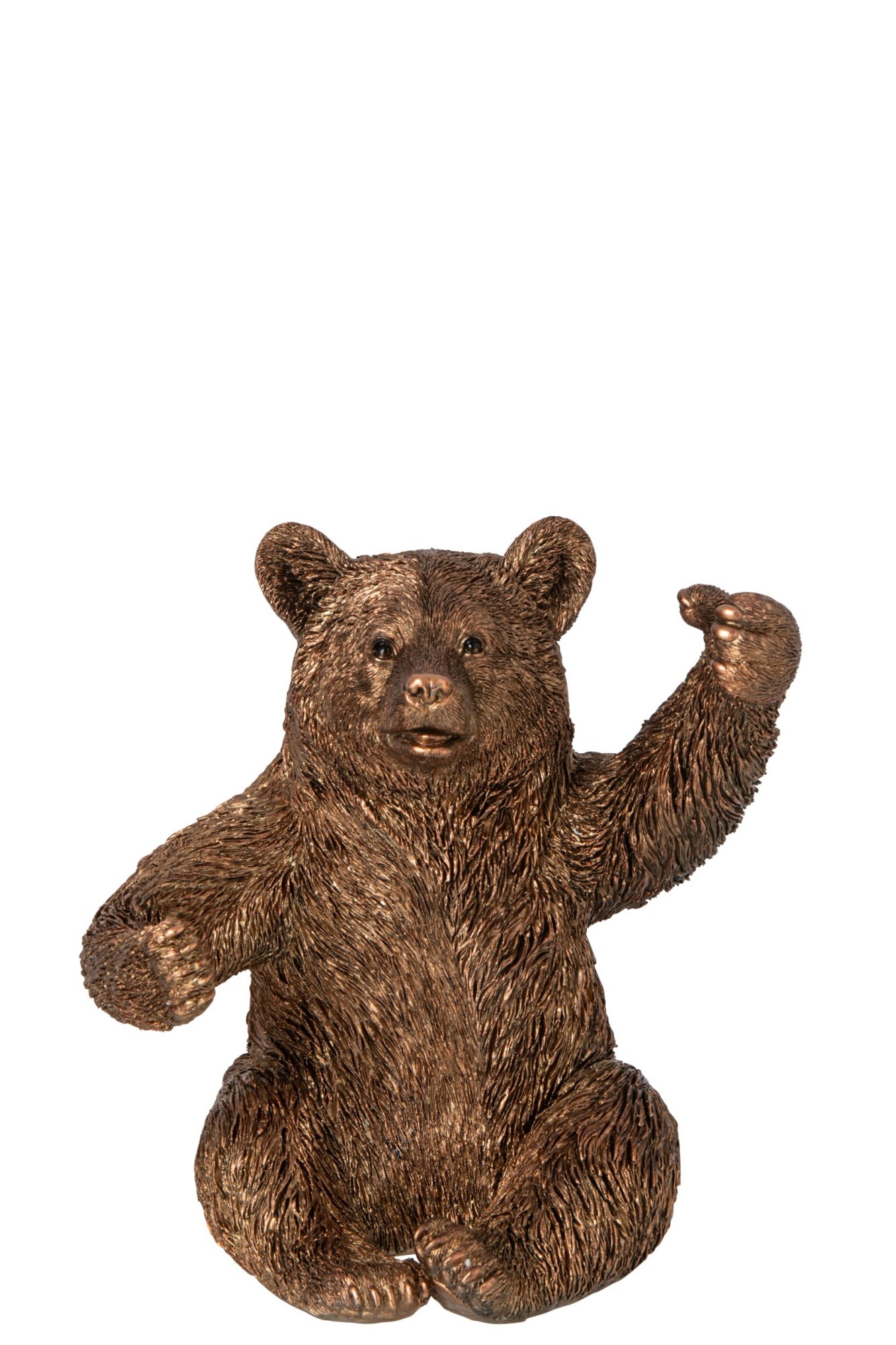 Bear Bottle Of Wine Resin Copper
