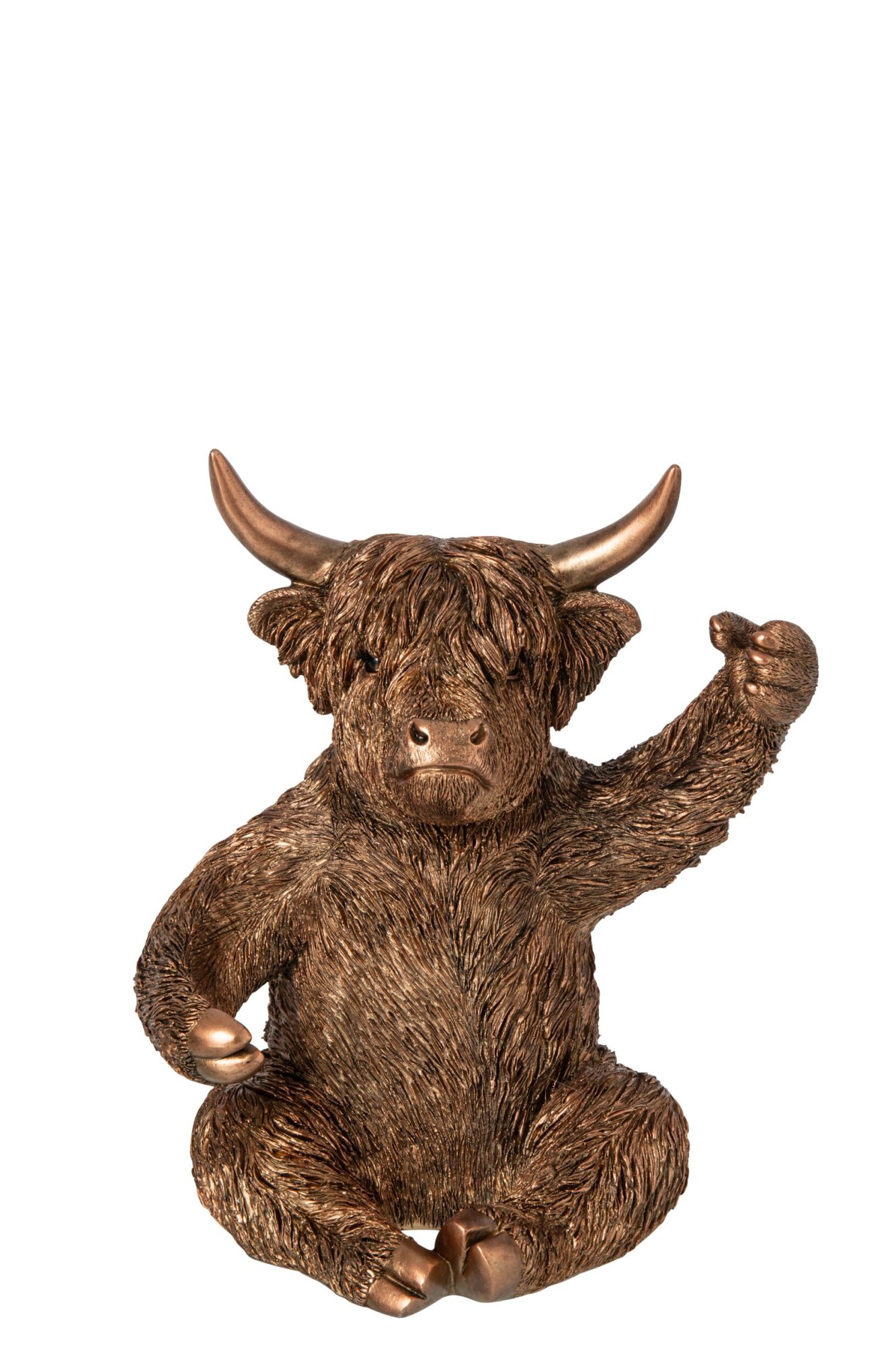 Bull Bottle Of Wine Resin Copper