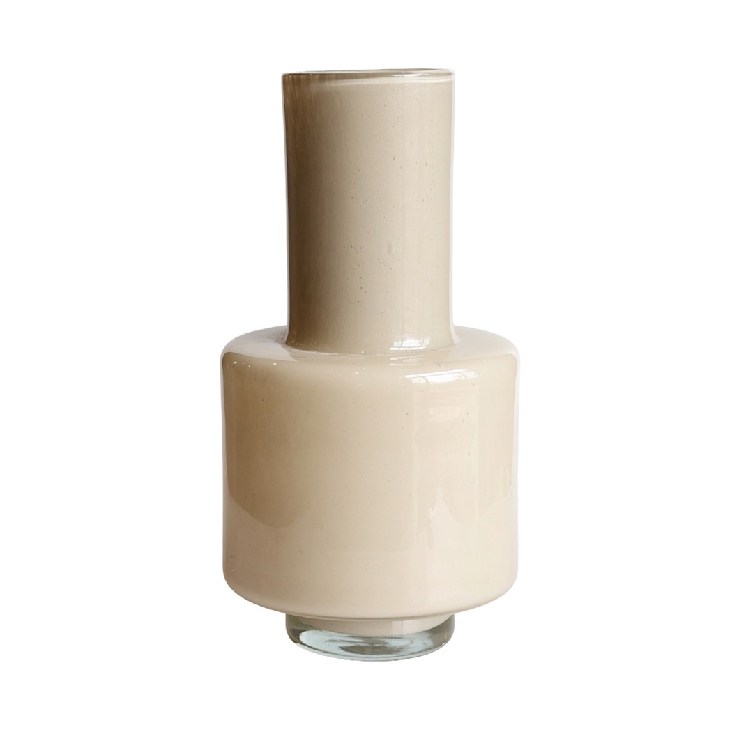 Vaas Volta Elite beige mondgeblazen Ø19 x H36 cm