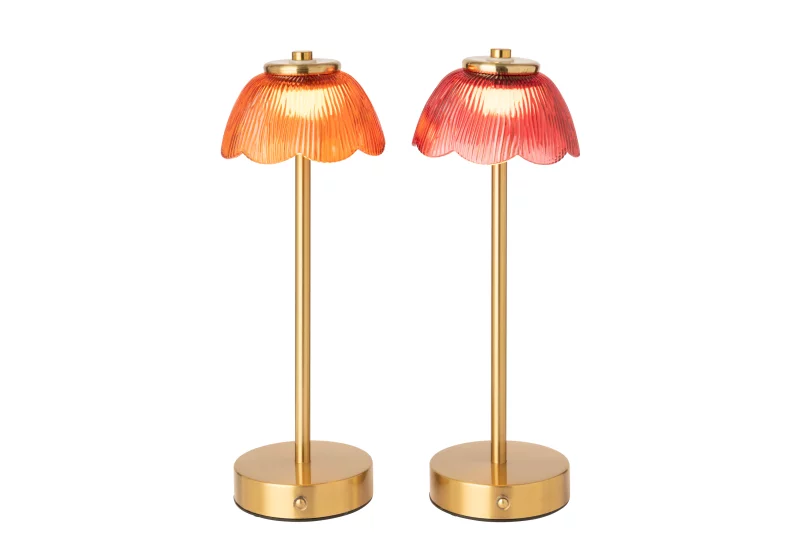 tafel lamp donker roze
