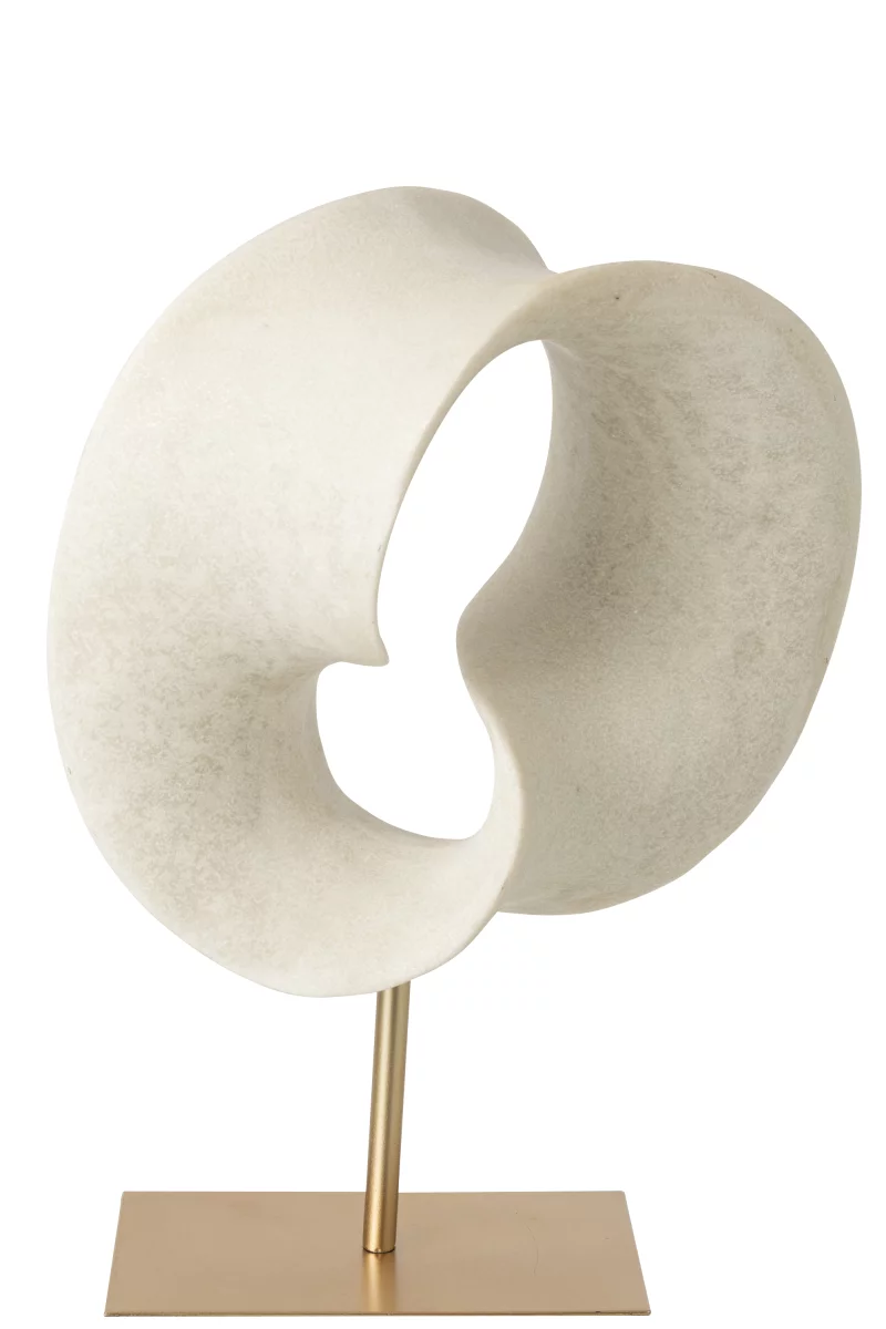 Abstract Decoration Resin White-Gold bij zijden boutique in de winkel in de Delft
