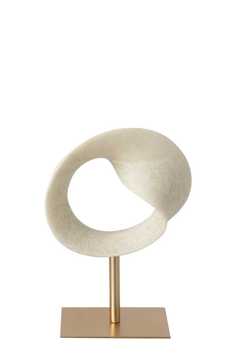 Abstract Decoration Resin White-Gold bij zijden boutique in de winkel in de Delft