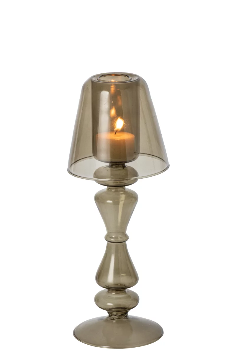 Glazen waxinelichthouder Olive Vintage bij de zijden boutique op de molslaan in Delft