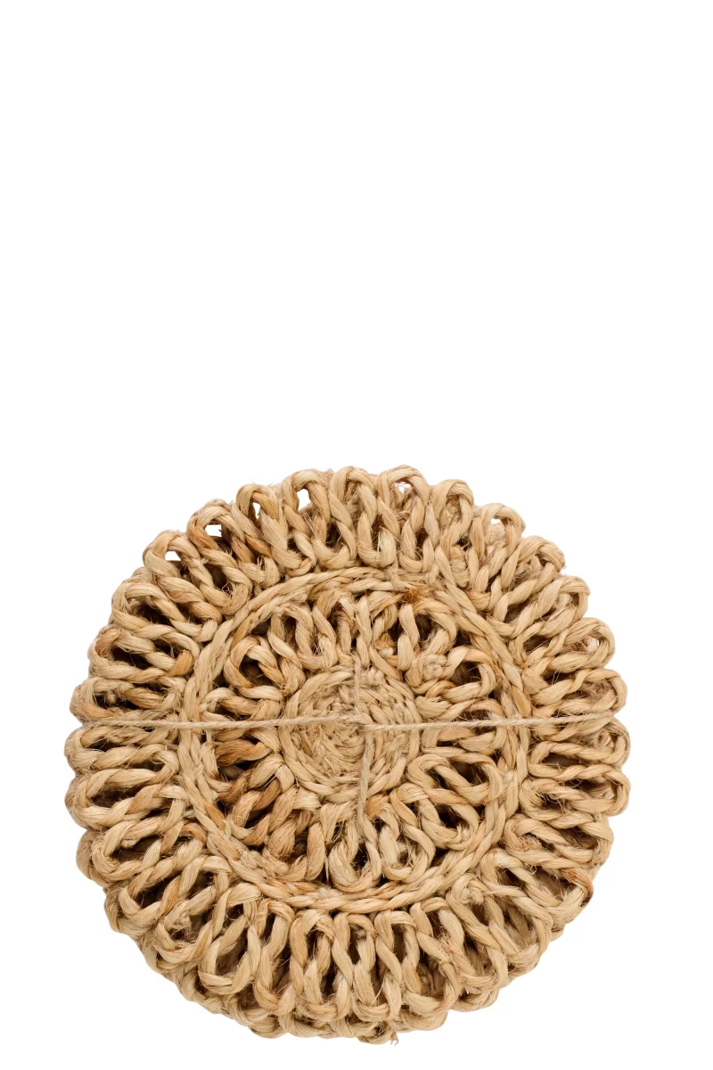 Jute onderzetters rond naturel – set van 6 bij zijden boutique in delft