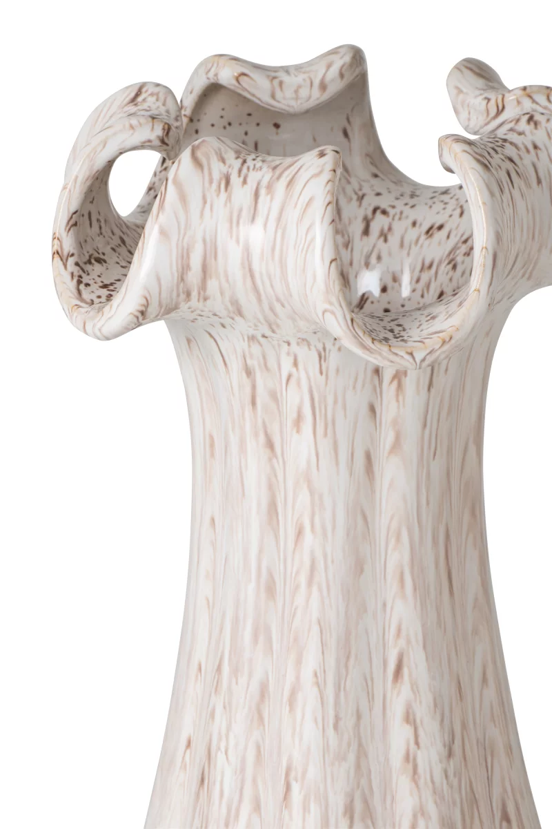 Keramieken vaas Beige, bij Zijden Boutique in Delft