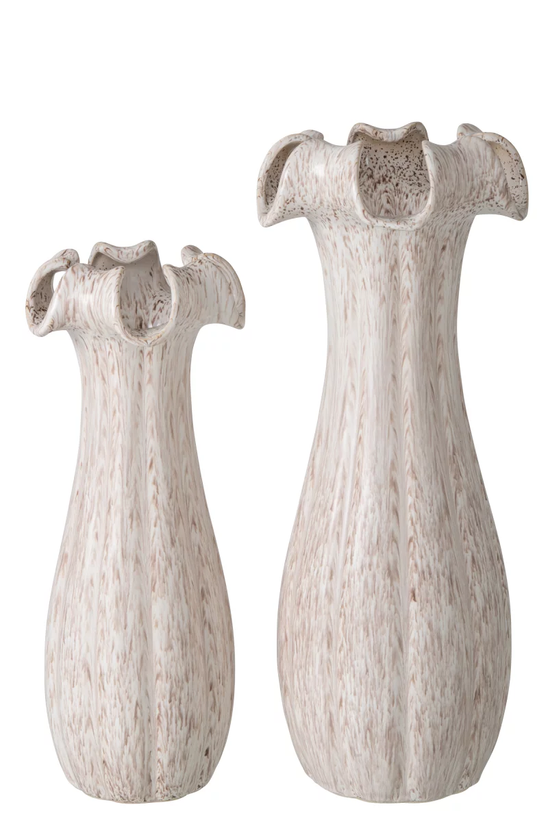 Keramieken vaas Beige, bij Zijden Boutique in Delft