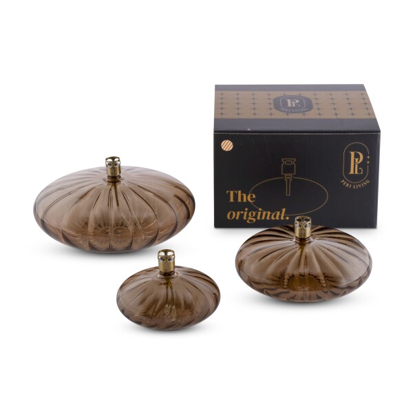 Peri Living Disc Elegant paraffinelamp champagne – S, M en L verkrijgbaar in Delft bij de Zijden Boutique Molslaan 12